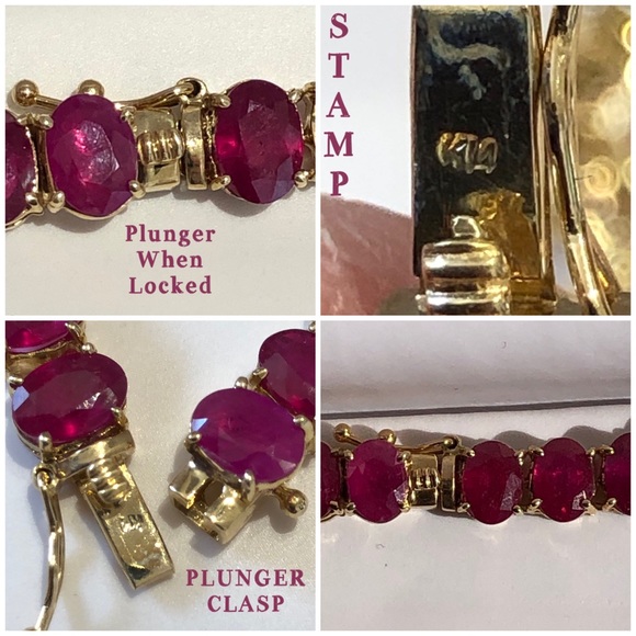 🌟SOLD!🌟Mozambique Ruby 14K Diamond Necklace - Picture 5 of 8